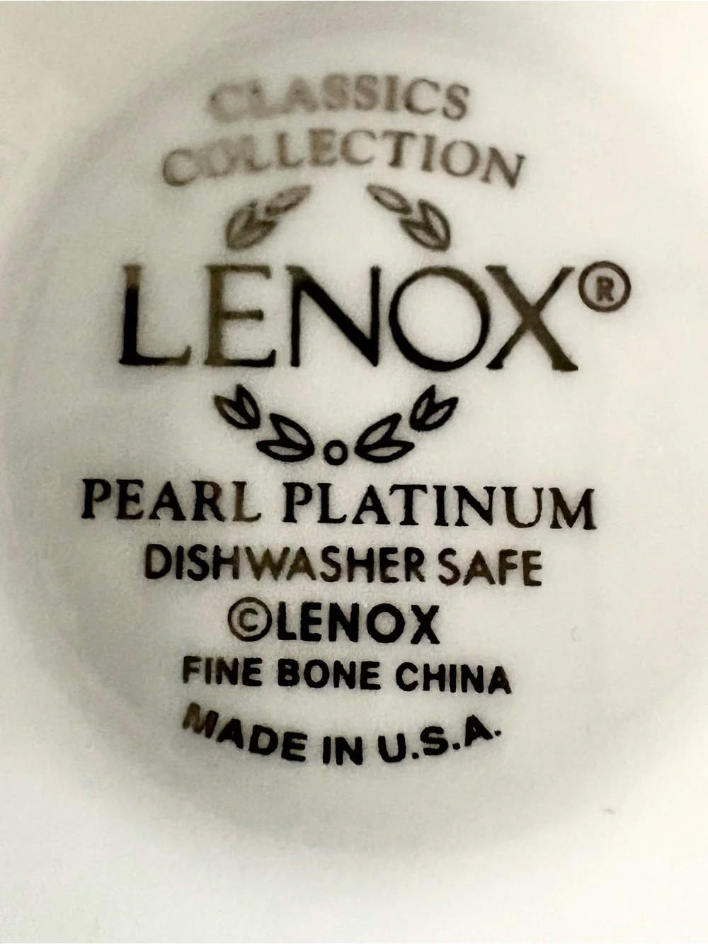 Lenox Pearl Platinum 5 piece Place setting Silver and White Brand NEW !